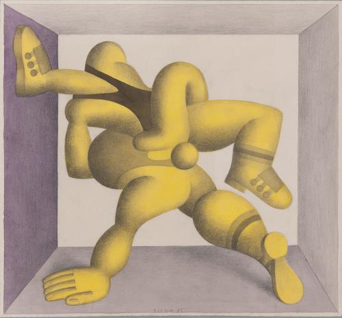 Hans Ticha Zwei ringende M&auml;nner - LÄKEMÄKER