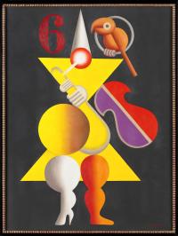 Hans Ticha - Clown mit Hund und Papagei