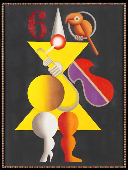 Hans Ticha Clown mit Hund und Papagei - LÄKEMÄKER