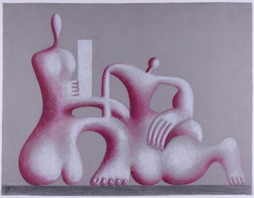 Hans Ticha Zwei Figuren - LÄKEMÄKER