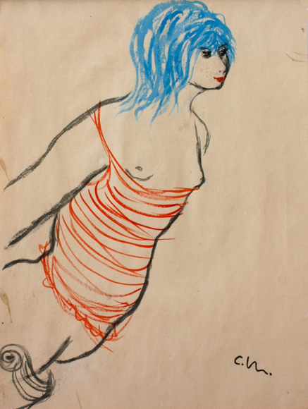 Carl Marx - Gallionsfigur mit blauem Haar