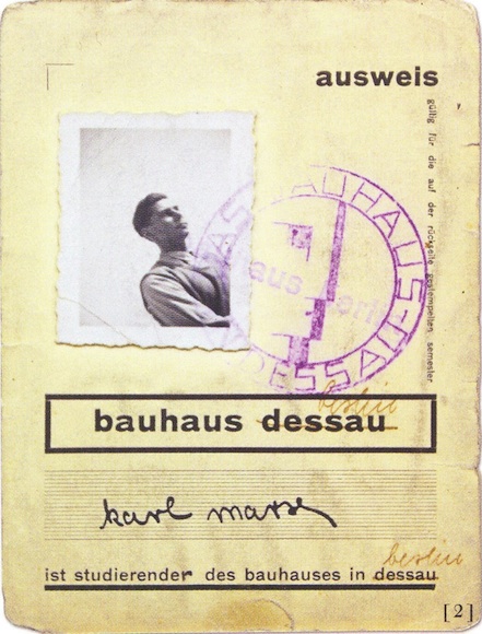 Carl Marx Ausweis Bauhaus Dessau