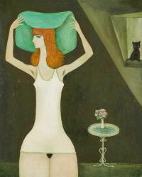 Josef Nowinka - Mädchen mit Hut