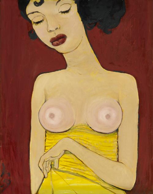 Josef Nowinka Frau mit roten Lippen - LÄKEMÄKER