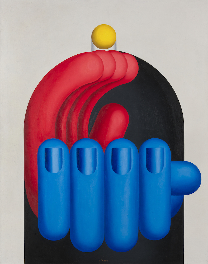 Hans Ticha_Klatscher_1993_Öl auf Leinwand_140 x 110 cm