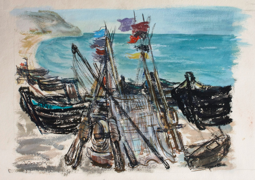 Carl Marx Boote in der Bucht - LÄKEMÄKER