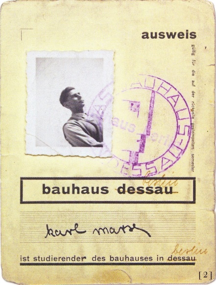 Carl Marx Ausweis Bauhaus Dessau