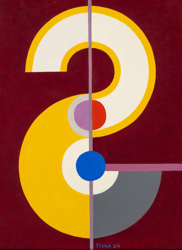 Hans Ticha Gro&szlig;es S mit blauem Punk - LÄKEMÄKER