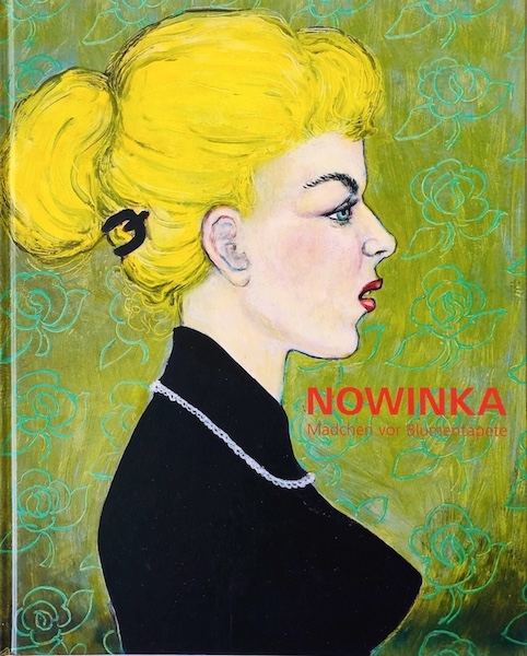 Josef Nowinka  NOWINKA  Mädchen vor Blumentapete